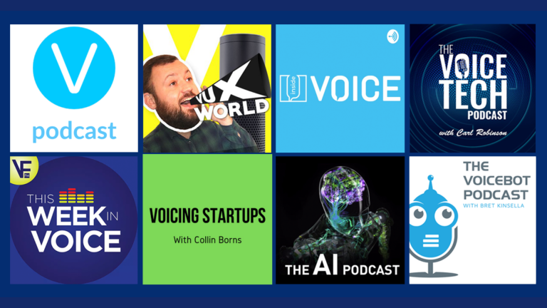 Voice AI podcasts logos