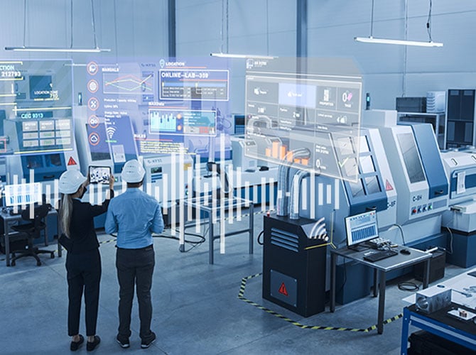 an image of a voice-enabled manufacturing area