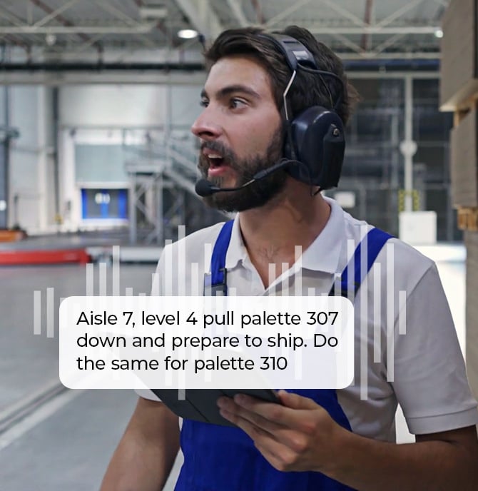 a man wearing a voice-enabled headset