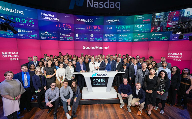 The SoundHound team at Nasdaq