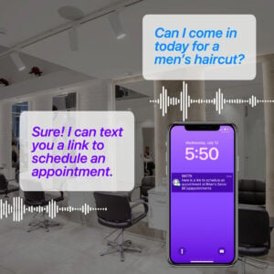 AI voice assistant responding to a caller's question.