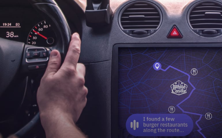 Voice Commerce enabled in-car voice assistant